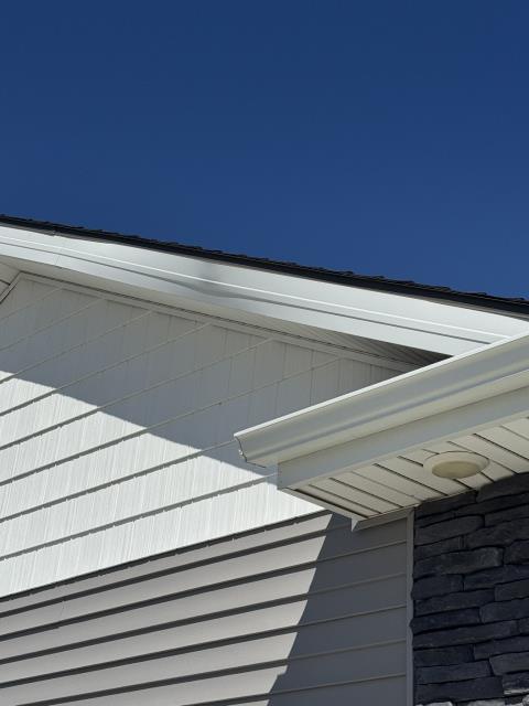 We replaced a damaged piece of fascia, ensuring a seamless fit. The homeowner is thrilled with the improved appearance and functionality.