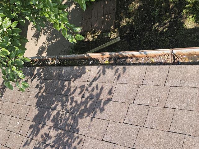 We installed new gutters and a leaf blaster to prevent debris from clogging the gutters. The homeowner was thrilled with the improved functionality and cleanliness.