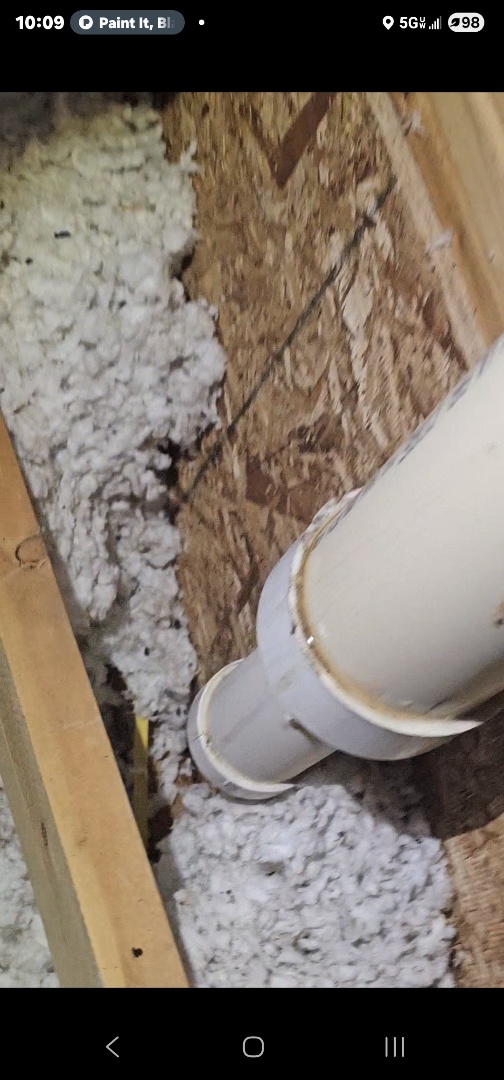 A property owner contacted us due to water staining on their ceiling and water droplets. We conducted a thorough inspection, starting in the attic. Upon ascending to the roof, we identified a pipe flashing that was not fully sealed. We addressed the issue by resealing the flashing. We installed a rubber-type flashing gasket and slid it over the top. This resolved the problem, ensuring the roof was properly sealed and preventing future water intrusion. The property owner was satisfied with the outcome, and the issue was successfully resolved.