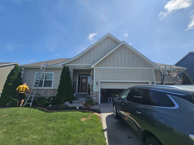 We replaced the damaged roof, ensuring a watertight seal. Additionally, we painted the affected interior areas to restore the home's appearance.