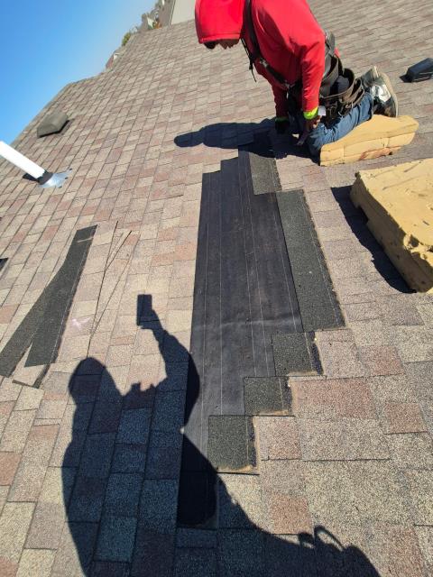 We swiftly replaced damaged shingles, ensuring a seamless transition. Our team's expertise helped restore the roof's integrity.
