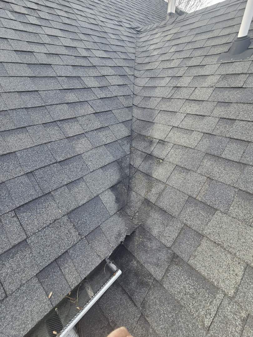 A homeowner contacted us due to persistent water damage in a specific roof section, which was seeping into the house. After a thorough inspection, including an attic examination, we identified the source of the issue. Initially, it appeared to be a minor leak, but upon closer inspection, we discovered significant damage to the roof structure. We proposed an affordable solution, including replacing the damaged rough, repairing the valley, and adding gutter protection. The homeowner was pleased with the cost-effective solution and the quality of the work, ensuring her home was protected from further water damage.