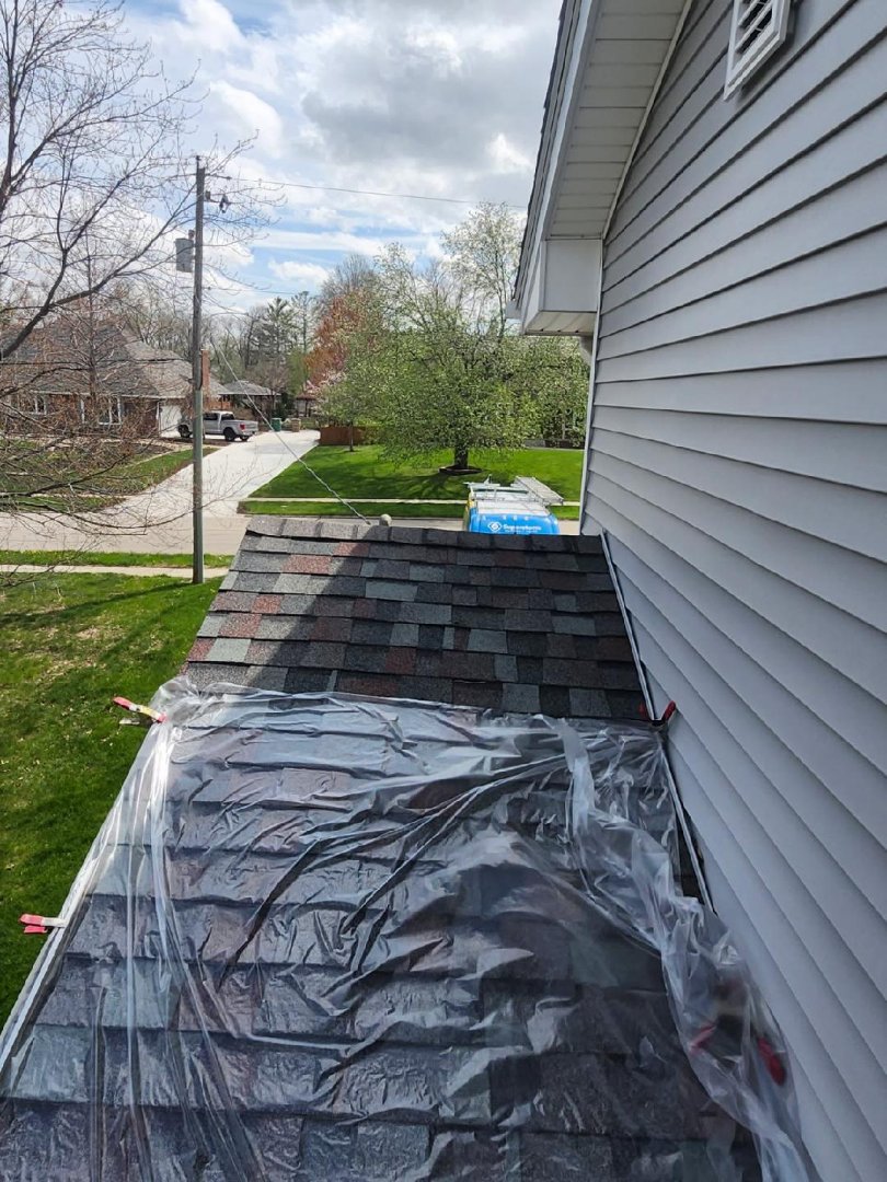 Upon receiving a call from the homeowner, we identified a persistent leak at the flatport areas where the asphalt roof meets. The issue was traced to a failing piece of flashing. To address this, we removed the compromised flashing and carefully extracted 45 rows of shingles. We then installed an ice and water barrier to enhance protection against future leaks. Following this, we reshingled the area using a modified bitumen technique to ensure durability. Finally, we reflashed the area properly, ensuring a watertight seal. The homeowner can n