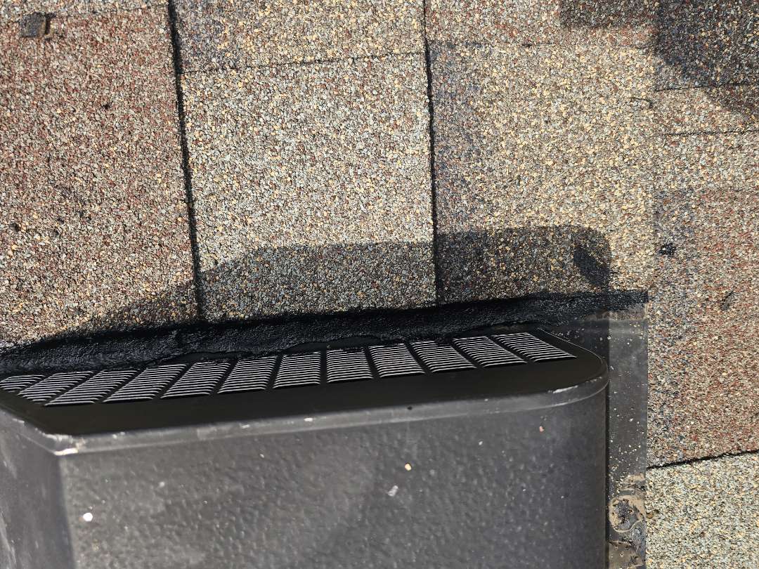 A homeowner reached out with concerns about staining on their living room ceiling. After conducting a thorough inspection, it was determined that the original roof was failing, leading to water penetration due to an improperly installed box vent. A temporary solution was provided, including spray sealant for the stained ceiling, ensuring the homeowner could manage until a permanent fix was implemented. Additionally, the new roof was expected to last 5 to 7 more years. The homeowner was informed about the benefits of post-storm inspections and future assista