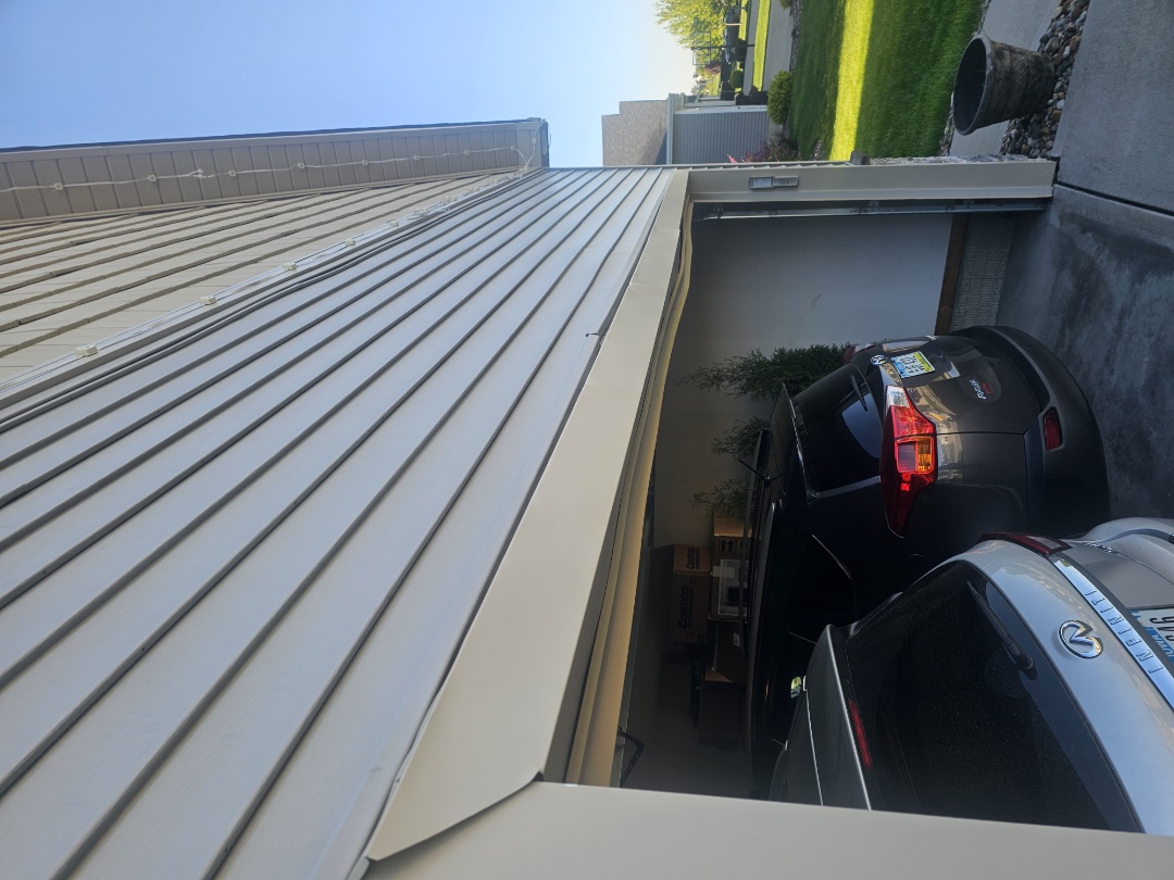 A property owner contacted us regarding issues with their front header, which was severely rotted due to improper flashing. Upon arrival, we conducted a thorough inspection and identified additional hail damage to the siding. We climbed onto the roof, which is a fingo, and found potential hail damage. We proposed a solution to replace the damaged header and suggested a new roof to address the hail damage. The homeowner is now deciding whether to discuss the issue with the home builder or file an insurance claim. We provided a detailed estimate for both