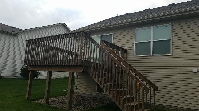 We meticulously repaired the roof at the back of the house in Grimes, IA, ensuring a watertight seal. Additionally, we replaced the old gutters to improve drainage and provide enhanced protection for the home.