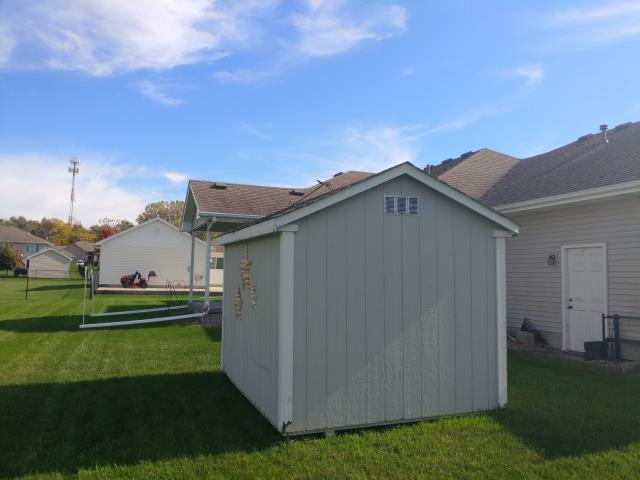On this property in Des Moines, IA, we completed a full roof replacement on both the home and shed, providing durable, long-lasting protection and a clean, cohesive look across both structures.