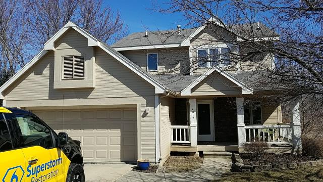 For this home in Urbandale, IA, we completed a full roof replacement, removing the old shingles and installing high-quality new materials for lasting durability, protection, and a refreshed appearance.