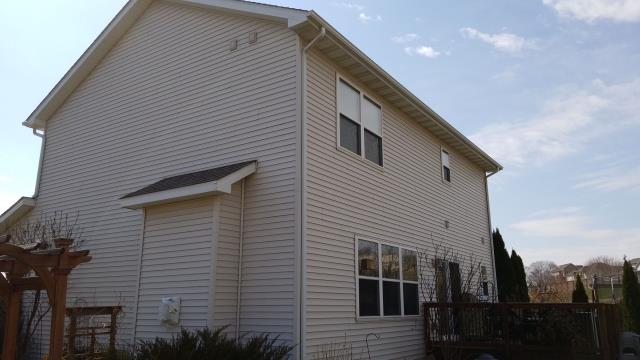 On this home in Johnston, IA, we completed a full roof replacement using high-quality materials and repaired damaged sections of the gutters, providing a durable, seamless finish and lasting protection. 