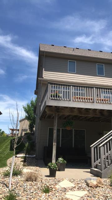 On this home in Clive, IA, we completed a full roof replacement, removing the old shingles and installing high-quality new materials for lasting durability and protection against the elements.