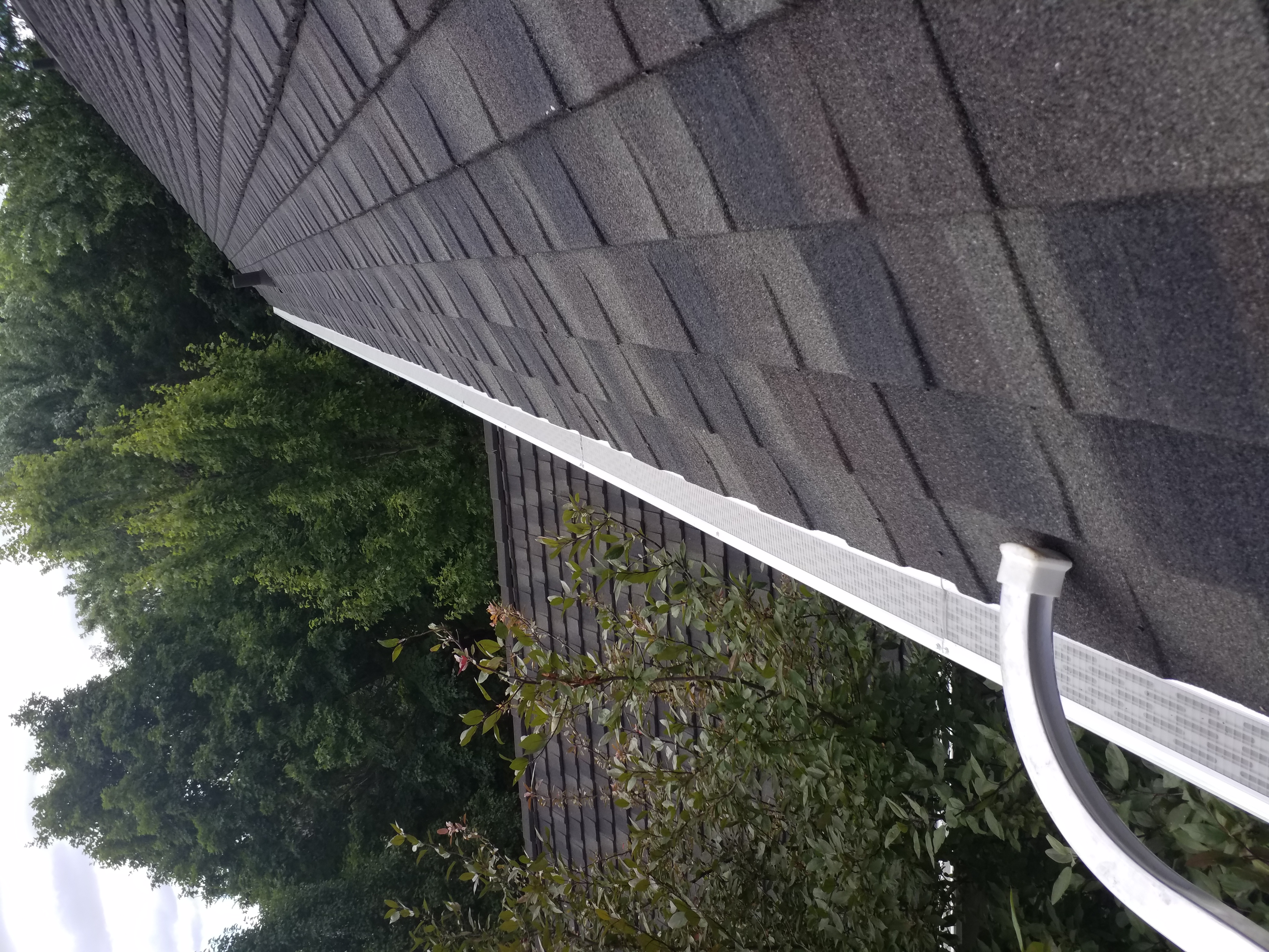 We installed a gutter guard system on this West Des Moines, IA home to help prevent leaves and debris from clogging the gutters, improving water flow and reducing maintenance.