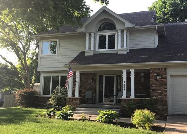 We completed a full roof replacement on this West Des Moines, IA home, removing the existing shingles and installing high-quality roofing materials to provide lasting durability and protection.