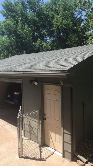 We replaced the entire roof and repaired the gutters on this Clive, IA home, improving its appearance and ensuring proper drainage and reliable protection from the elements.