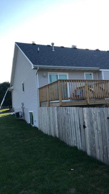 Our team completed a full roof replacement in Urbandale, IA, installing new shingles and addressing damaged underlayment and flashing as needed. The finished roof gives the home a refreshed appearance and dependable protection against the elements.