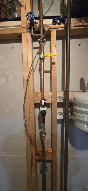 Install pressure reducing valve.