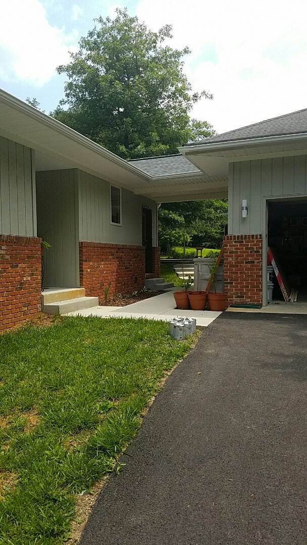 Refurbished rear deck, painted siding and trim for a customer in Marriottsville Md 