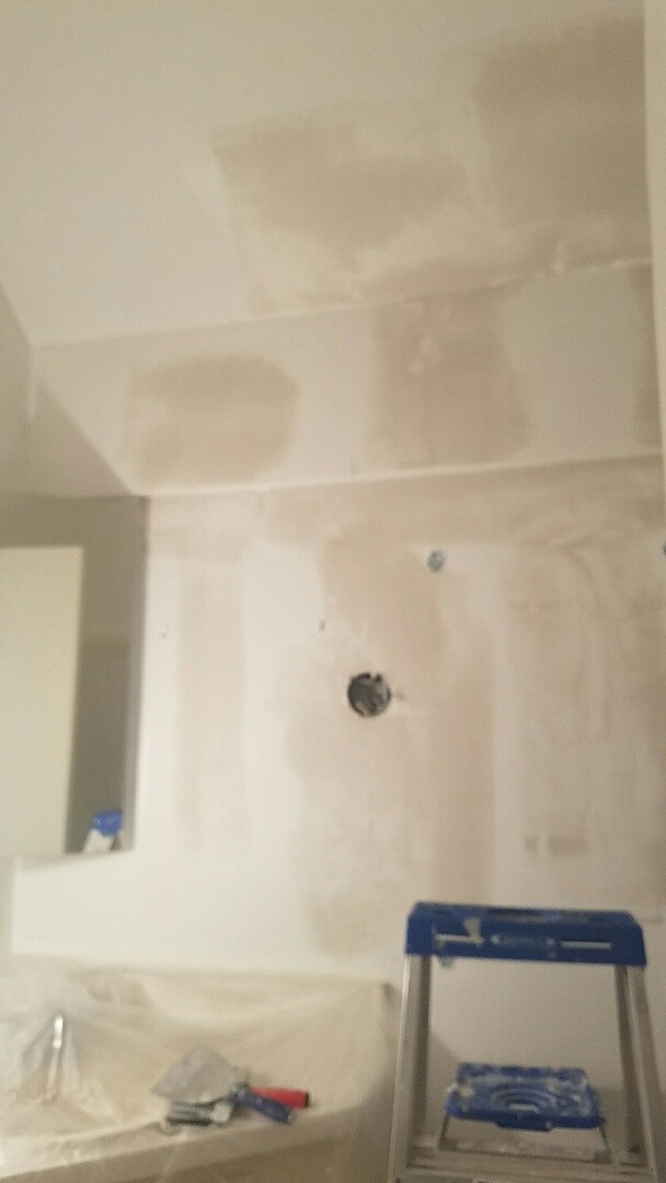 Entire bathroom needs skimming after wallpaper removal