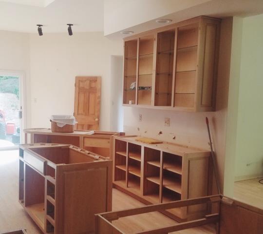 preparing cabinets for repainting