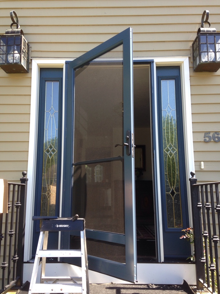 Shrewsbury, MA - Renewal by Andersen Boston replacing storm door Shrewsbury, MA - Renewal by Andersen Boston replacing storm door