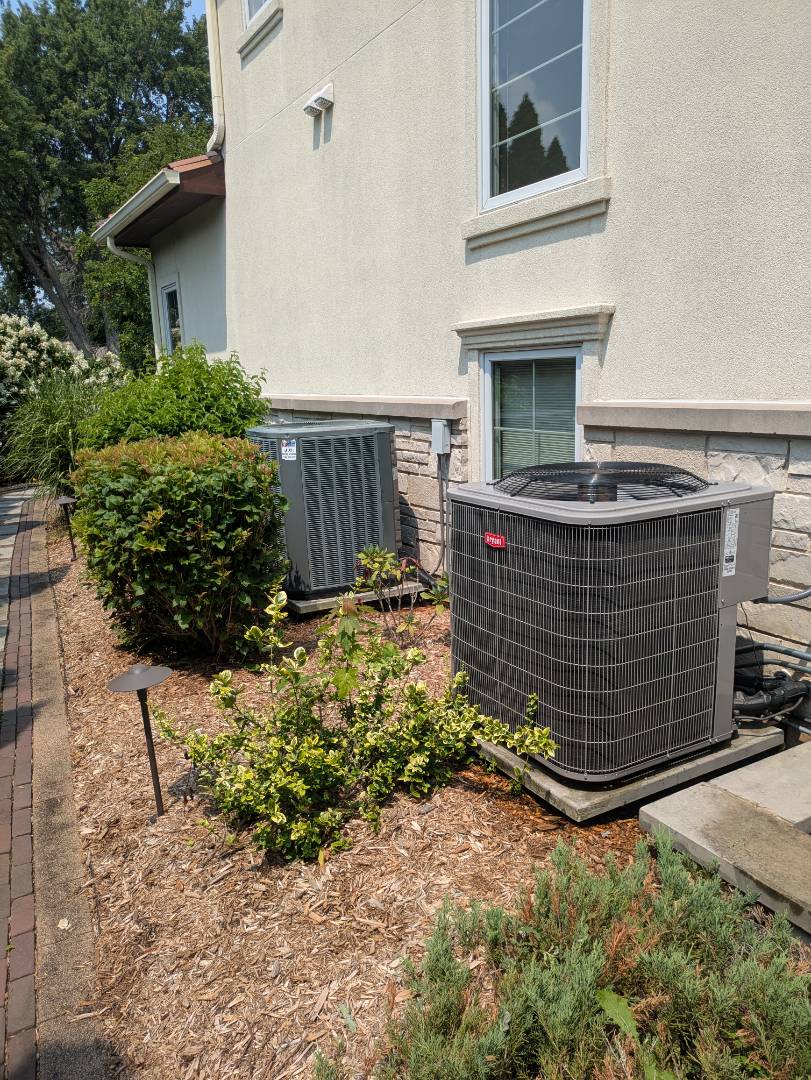 Itasca, IL - performing summer maintenance on a American standard system and flushing out cond drain Itasca, IL - performing summer maintenance on a American standard system and flushing out cond drain