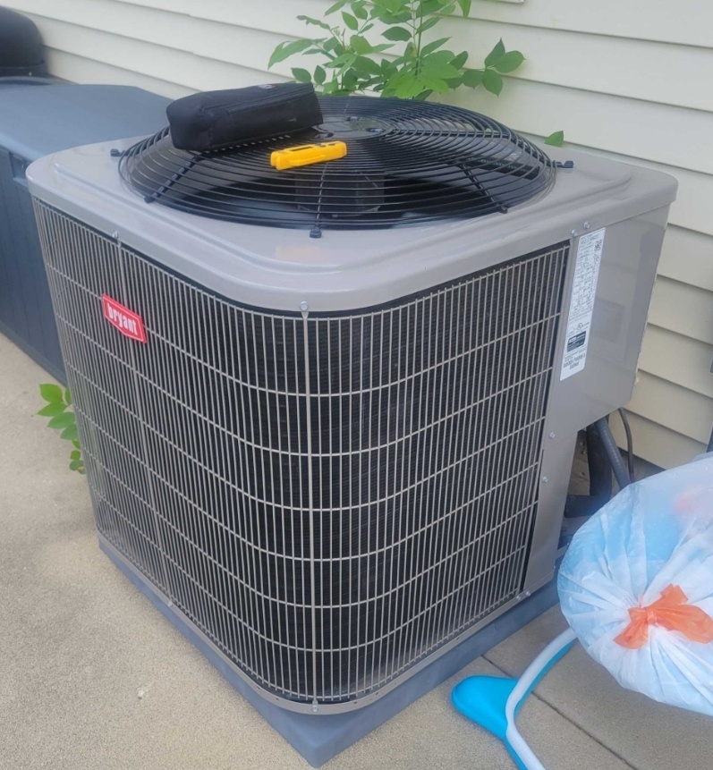 Schaumburg, IL - Completing the air conditioning tune up to help prevent any summer time breakdown.Testijg the equipments efficiency and operation. Cleaning the outdoor coil. Making recommendations on how to improve comfort and air quality in the home. Schaumburg, IL - Completing the air conditioning tune up to help prevent any summer time breakdown.Testijg the equipments efficiency and operation. Cleaning the outdoor coil. Making recommendations on how to improve comfort and air quality in the home.