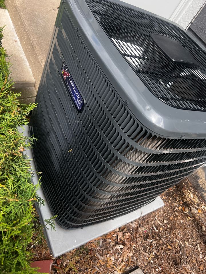 Hanover Park, IL - Performing annual ac clean & check on American constellation unit. Taking amp draw. taking temp drop. Hanover Park, IL - Performing annual ac clean & check on American constellation unit. Taking amp draw. taking temp drop.