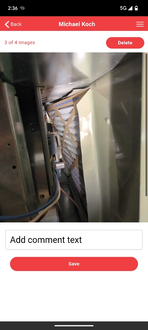 performing furnace maintenance, and making recommendations for duct cleaning and filter options 
