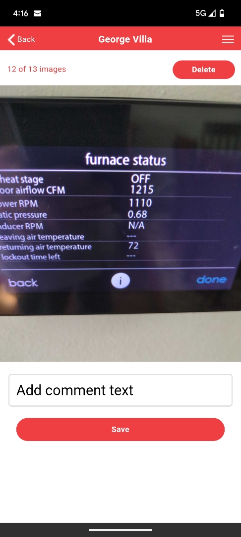 performing a performance test on a high efficiency Bryant system,
