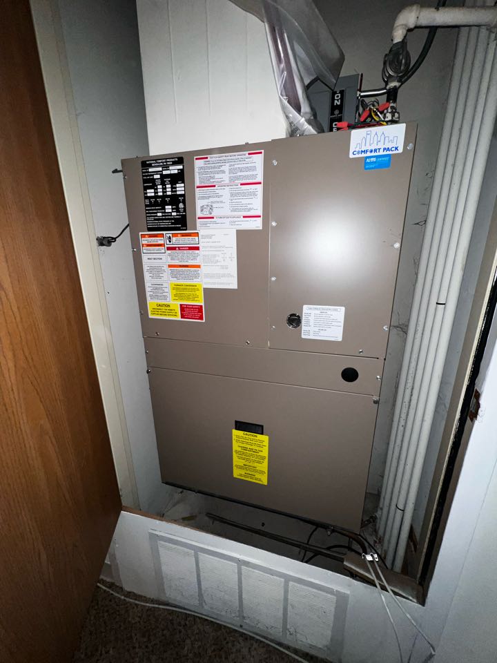 Hoffman Estates, IL - Performing annual furnace check on combo unit. Taking amp draw. Cleaning flame sensor. Hoffman Estates, IL - Performing annual furnace check on combo unit. Taking amp draw. Cleaning flame sensor.