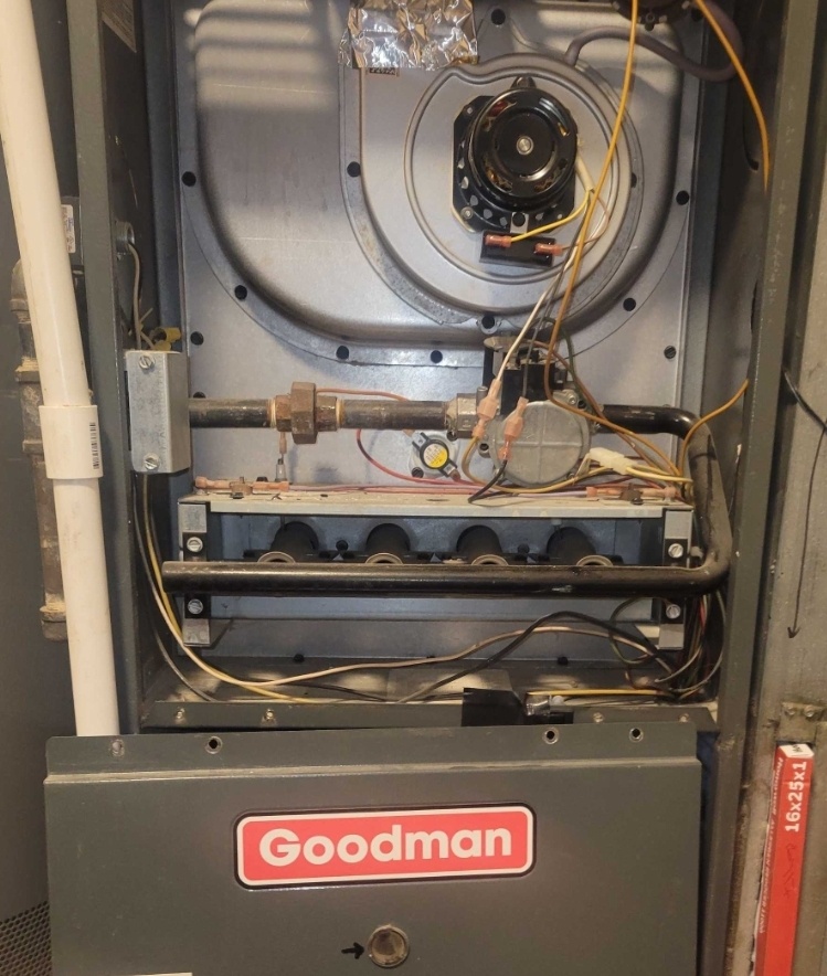 Bloomingdale, IL - Performing the yearly scheduled preventive maintenance and cleaning of the Goodman gas furnace. Testing the operation and safety of the equipment. Answering any questions and making recommendations on how to improve comfort in the home. Bloomingdale, IL - Performing the yearly scheduled preventive maintenance and cleaning of the Goodman gas furnace. Testing the operation and safety of the equipment. Answering any questions and making recommendations on how to improve comfort in the home.