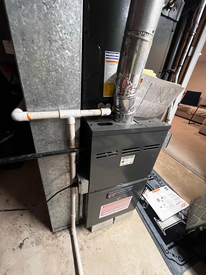 Bartlett, IL - Performing annual furnace clean & check. Replacing air filter. Replacing humidifier pad. Taking heat rise. Bartlett, IL - Performing annual furnace clean & check. Replacing air filter. Replacing humidifier pad. Taking heat rise.