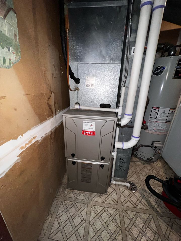 Roselle, IL - Performing annual furnace clean & check. Cleaning out drain trap. Checking flame rectification. Roselle, IL - Performing annual furnace clean & check. Cleaning out drain trap. Checking flame rectification.