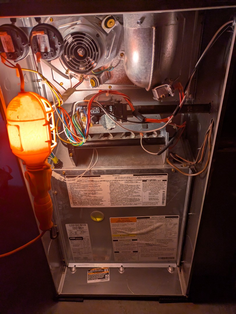 performing leak test for air conditioner, and also did a furnace and humidifier maintenance 