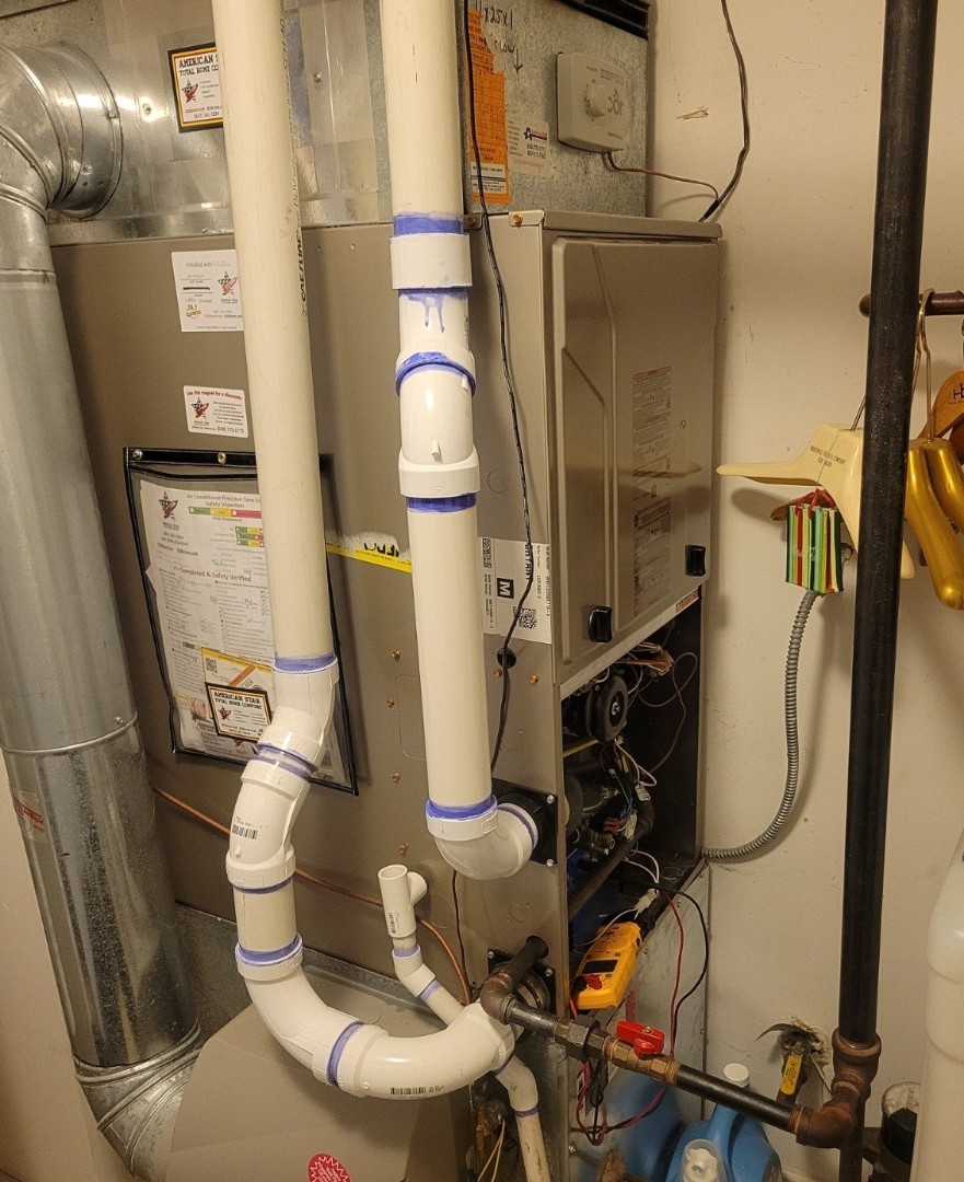 Bartlett, IL - Completing the yearly maintenance and cleaning on the Bryant high efficiency furnace. Testing its saftey and operation. Changing the humidifier pad and checking all the drains. Changing the air filter. Also inspecting the water heater. Bartlett, IL - Completing the yearly maintenance and cleaning on the Bryant high efficiency furnace. Testing its saftey and operation. Changing the humidifier pad and checking all the drains. Changing the air filter. Also inspecting the water heater.