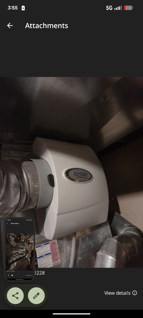 performing maintenance on a older carrier furnace and April air humidifier 