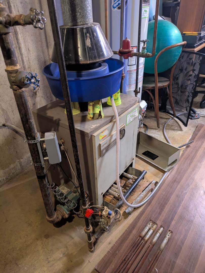 checking out boiler, and installing new one tomorrow 