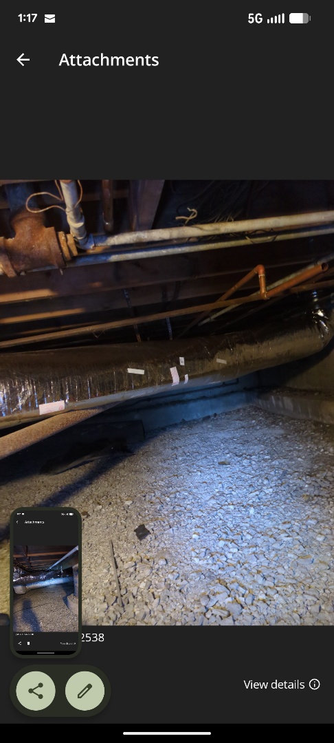 replaced bad ductwork in crawl space 