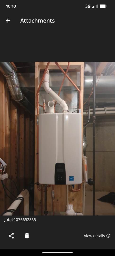 repairing large bypass humidifier and tankless water heater commission 