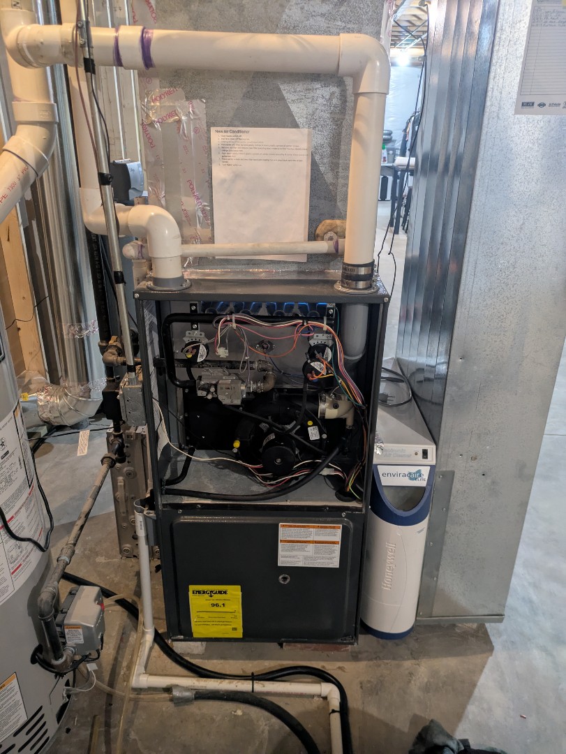 performing maintenance on a high efficiency Amana system, and giving estimate for new humidifier 