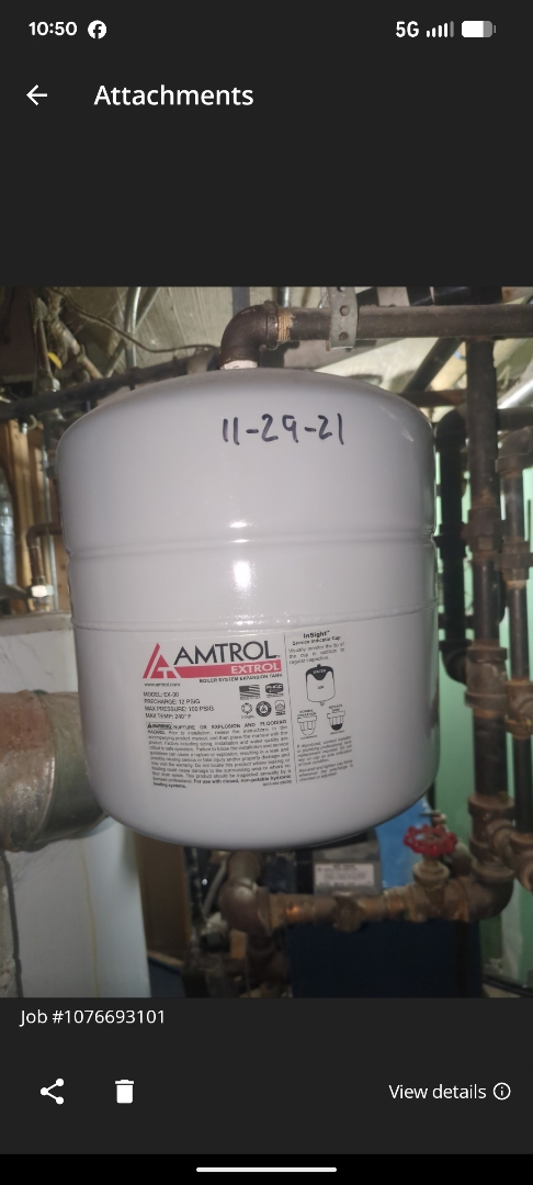 performing maintenance on a Burnham hot water boiler, and making recommendations 