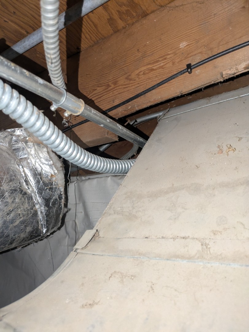 looking and giving estimate on gas line and ductwork repair 
