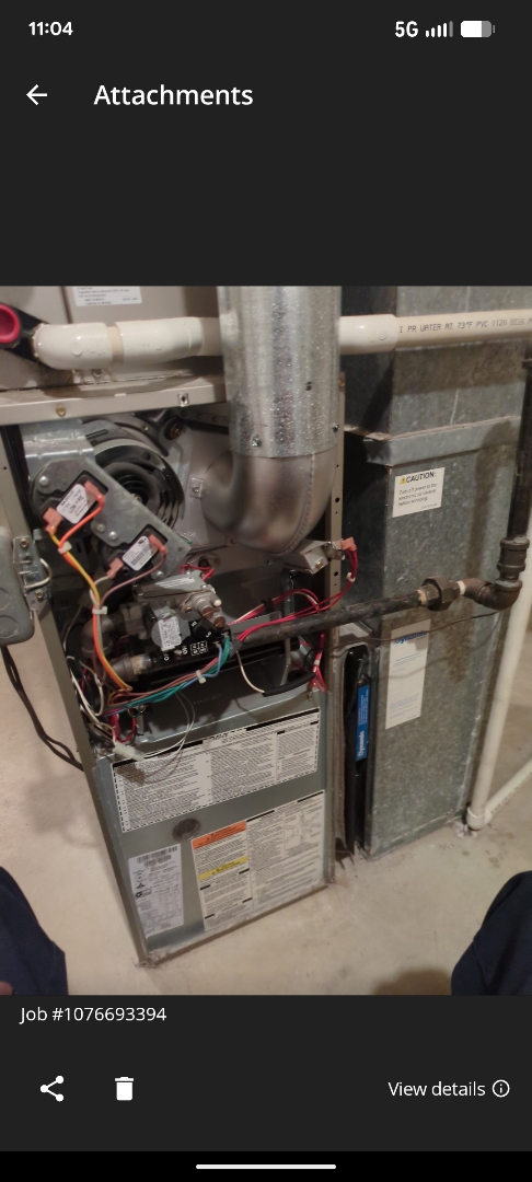 performing maintenance on a high efficiency Bryant system for both heating and cooling, also did humidifier maintenance 