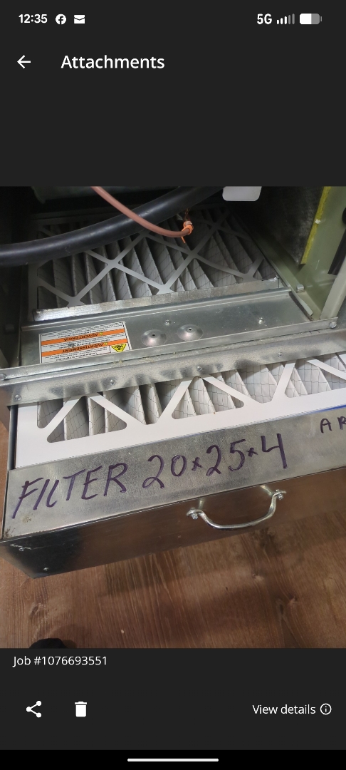 performing maintenance on a high efficiency Trane system recommend super duct cleaning 
