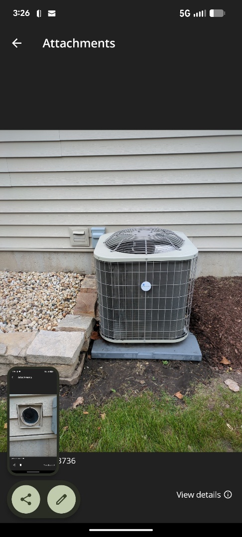 performing maintenance on a weathermaker air conditioner and dryer vent cleaning 