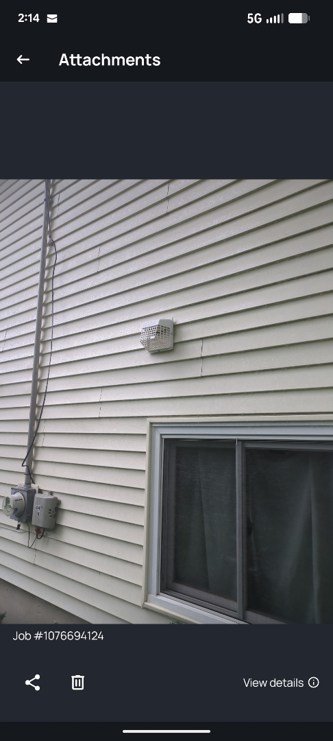 installing brand new pest guard on dryer vent
