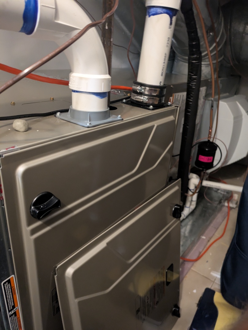 performing maintenance on two high efficiency Bryant heat pump system's 