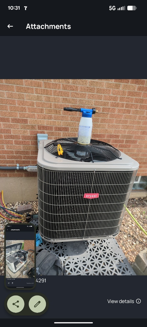performing maintenance on a whole house generator and high efficiency Bryant system 