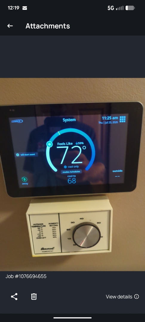 installing customer new Lennox communicating smart stat