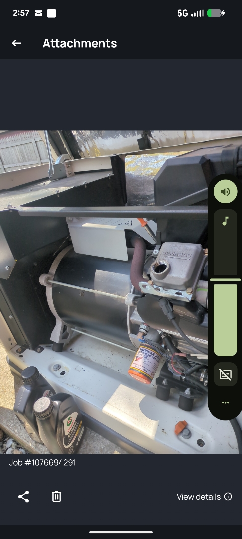 performing generator maintenance and oil change 