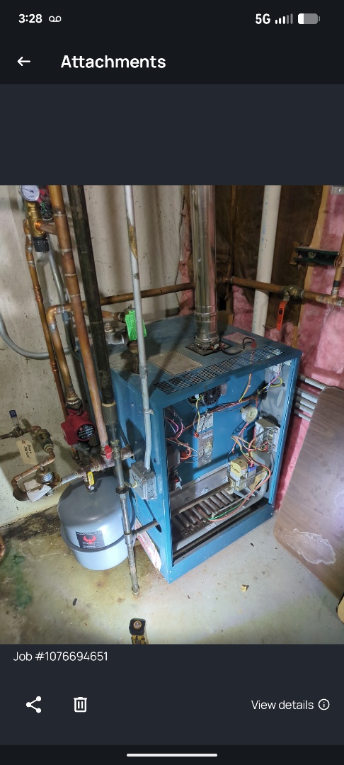 repairing a burham boiler system, and repairing leaks